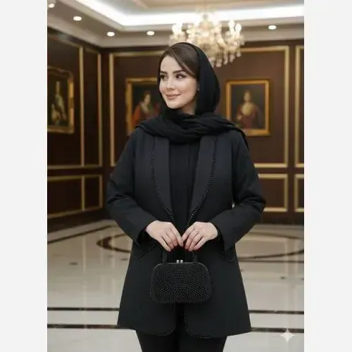 مانتو زنانه کتی مزونی مدل آبان کرپ مازراتی خرجکار کریستالی